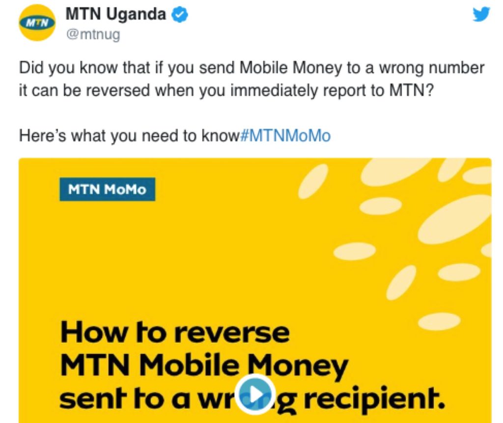 mtn mobile money reversal
